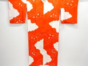 絞り雲に蝶模様長襦袢